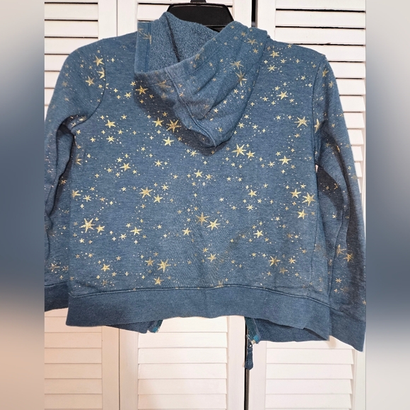 Cat & Jack Girl's M Teal Star Hoodie - Picture 8 of 10